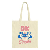 Ok The Rules Are Simple Tote Bag, Gamer Tote Bag, Gaming Tote Bag, Funny Tote Bag, Reusable Shopping Bag, Everyday Bag - Tawshia
